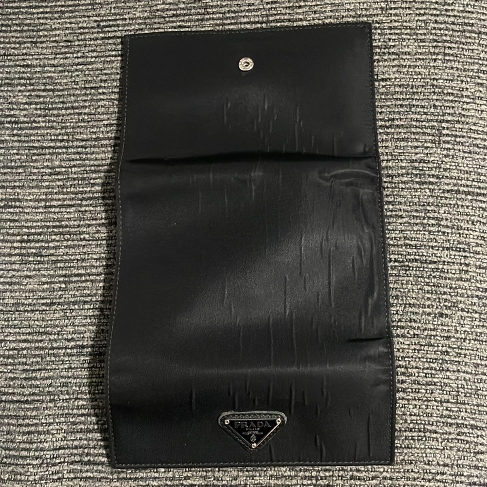 Authentic PRADA Tessuto Black Nylon Trifold Wallet - Picture 6 of 6